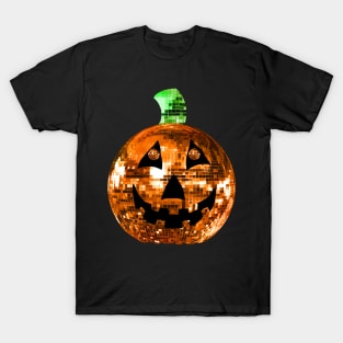 Smiling Halloween Disco Pumpkin Jack-O-Lantern T-Shirt